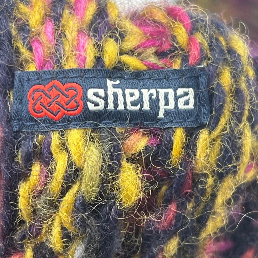 Sherpa Adventure Gear Lambs Wool Fingerless Gloves Hand Warmers Boho Multi Color